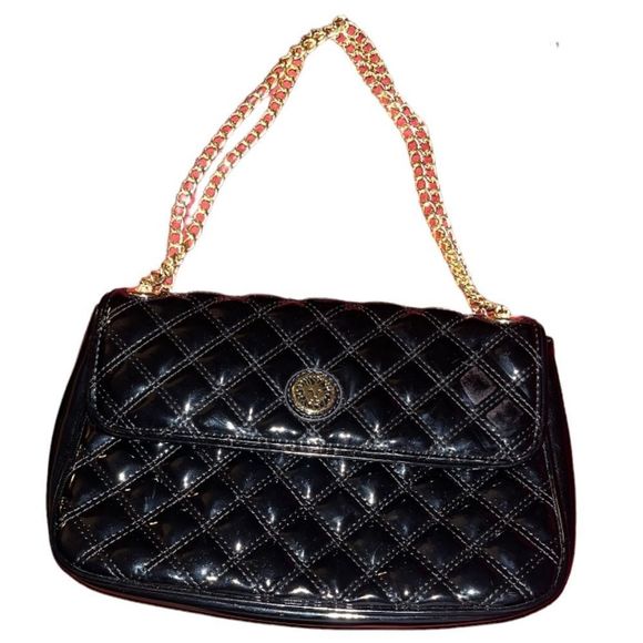 Anne Klein Ak Anne Klein Black Purse With Gold Chain - Women | Color: Black - Picture 10 of 12